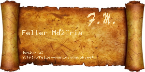 Feller Mária névjegykártya